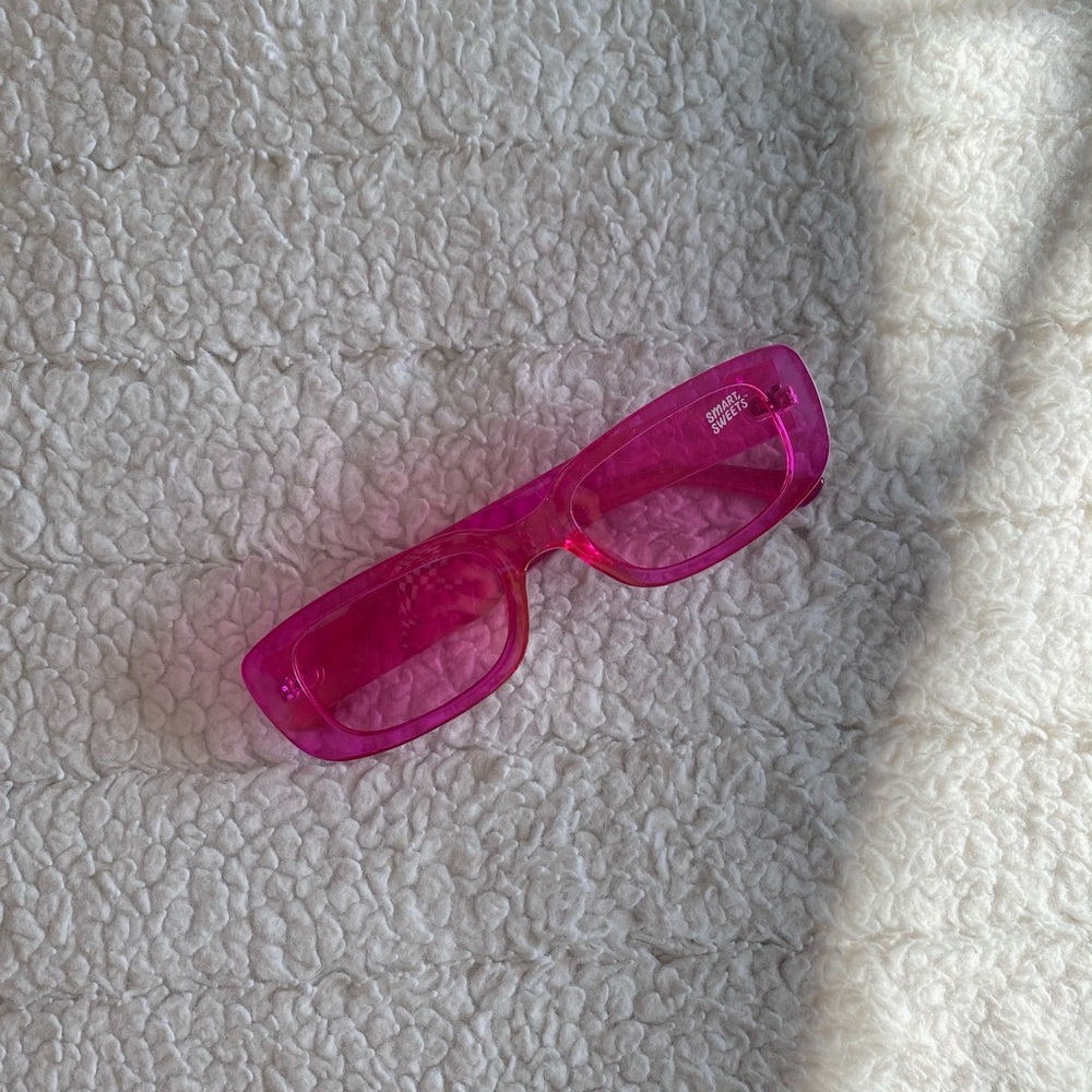 Pink Rectangle Sunglasses